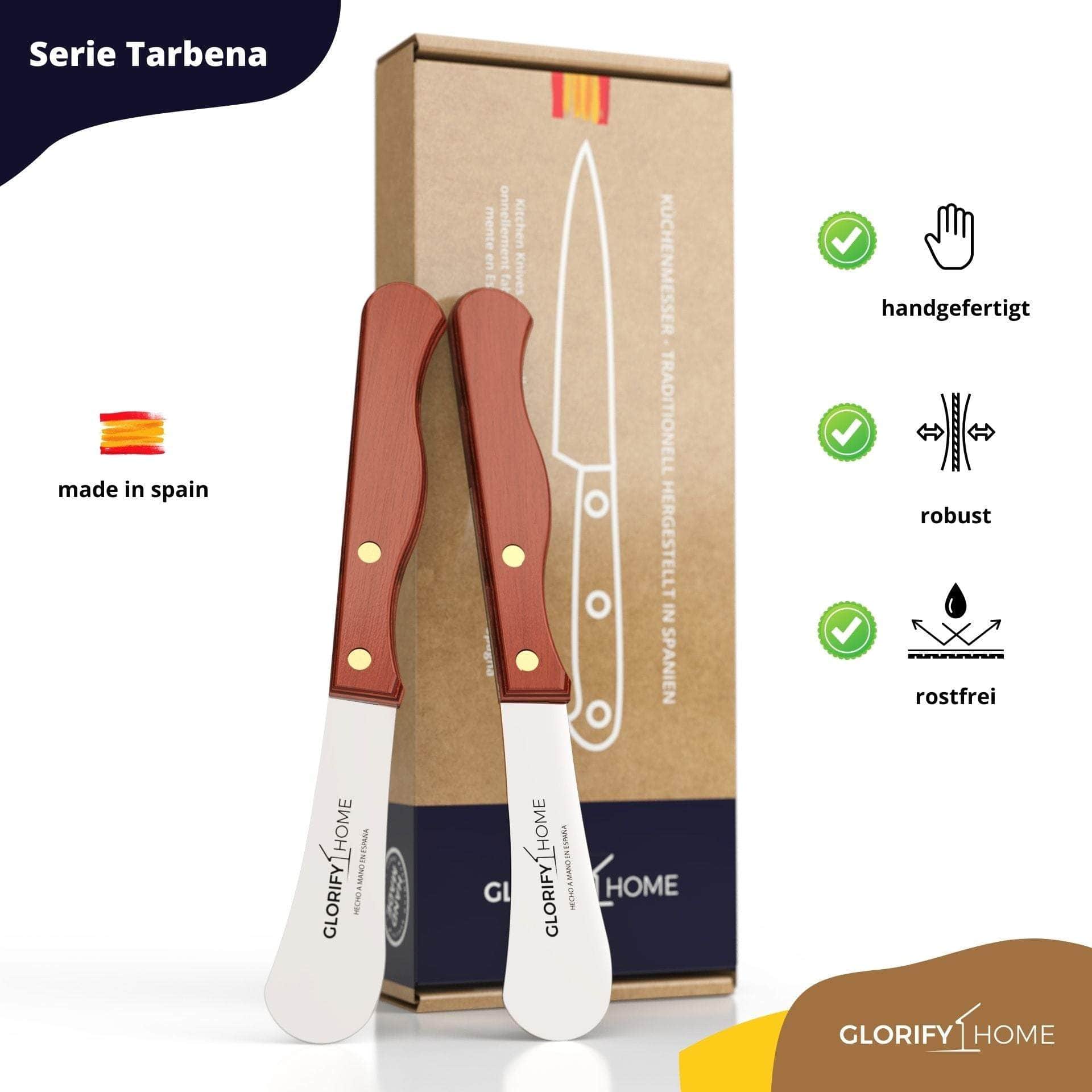 GLORIFY HOME® - Serie Tarbena - Buttermesser 7,5cm Doppelpack - SENANA