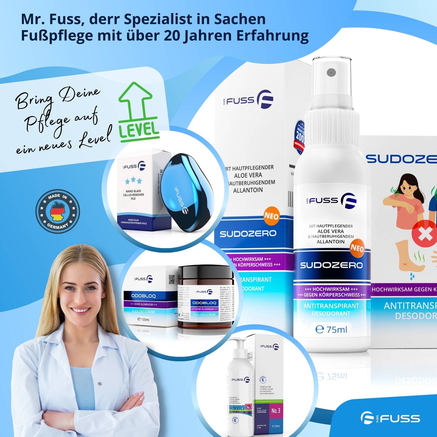 Mr. Fuss® - SUDOZERO Neo - Antitranspirant / Desodorant - 75ml