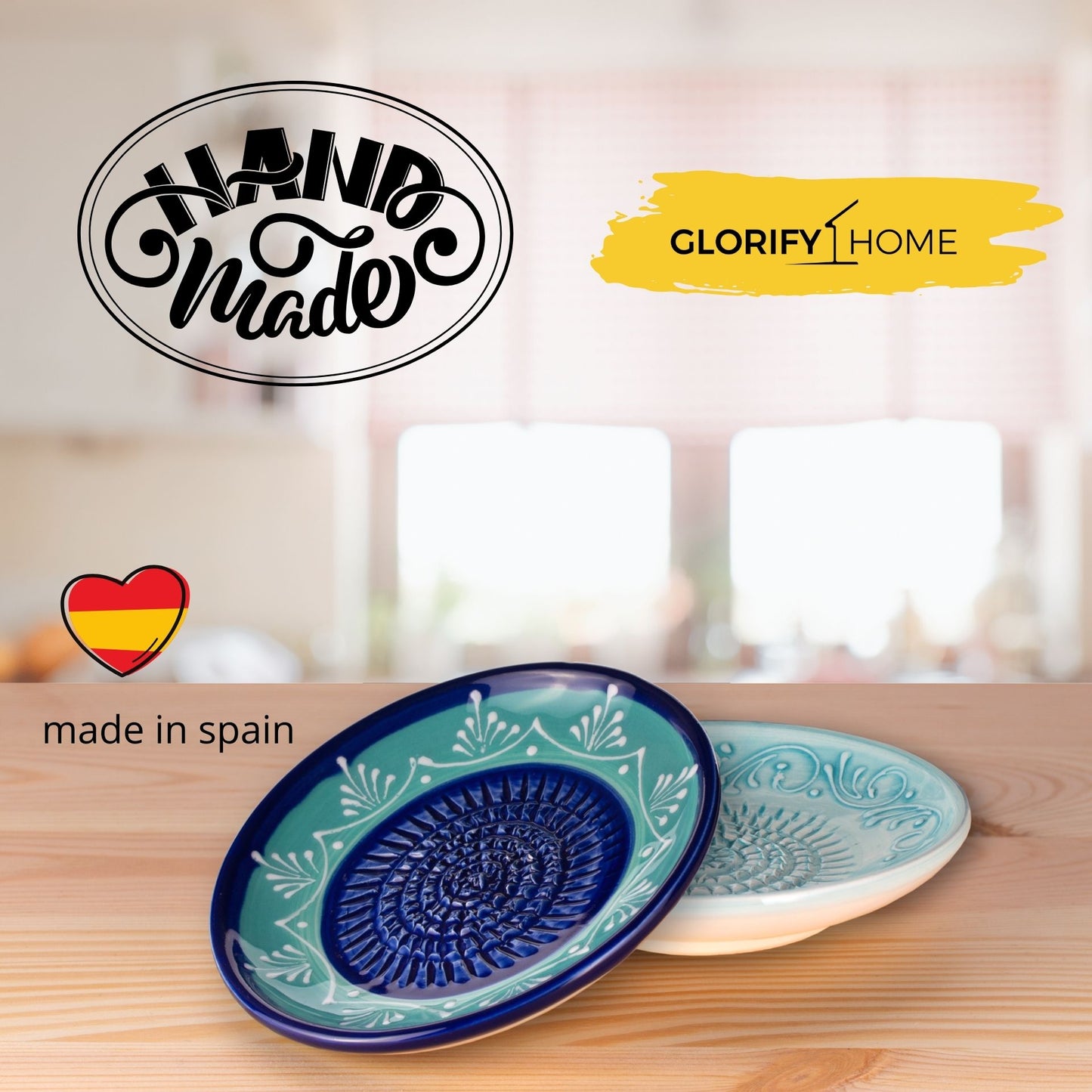 GLORIFY HOME® - Teruel - Rallador de cerámica Paquete doble