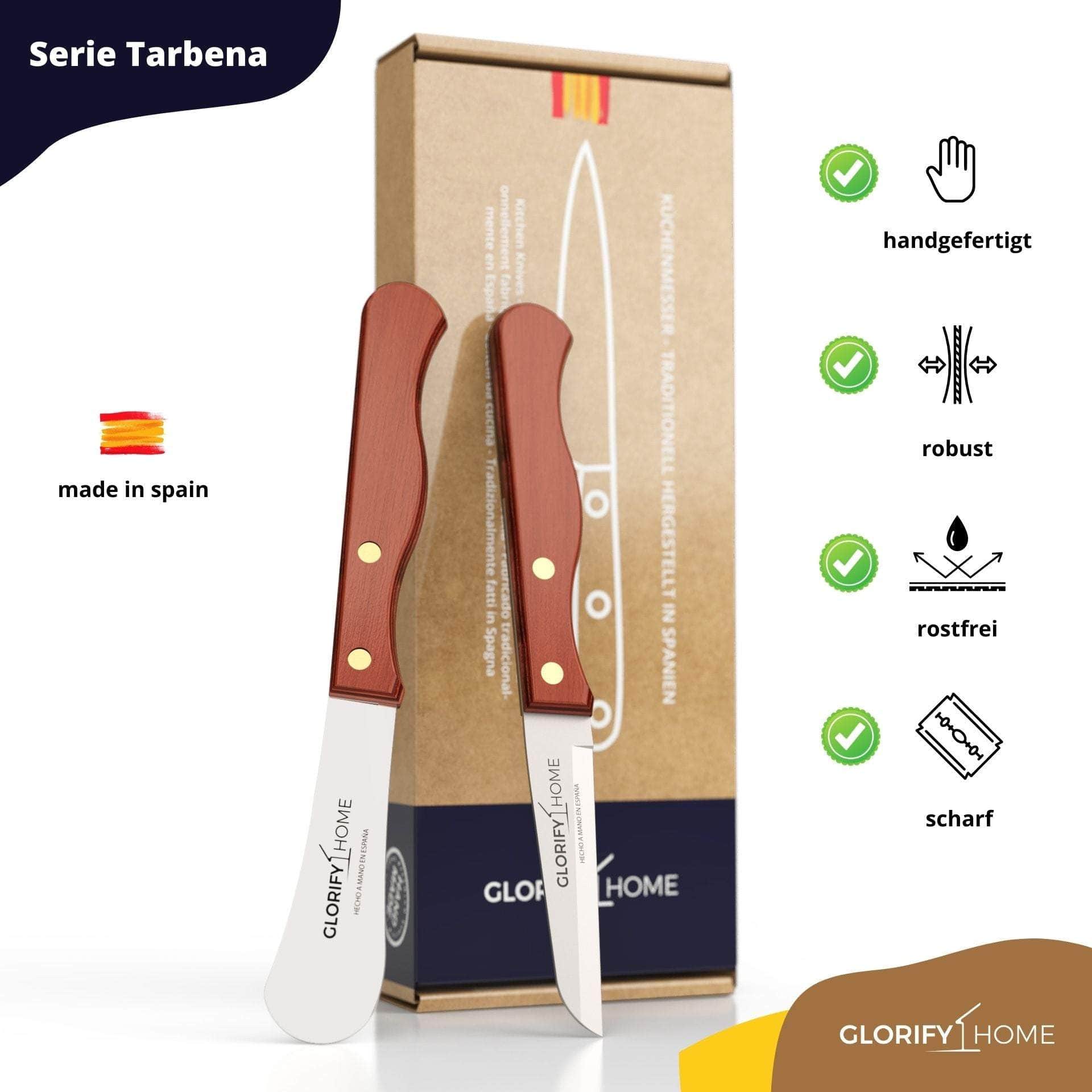 GLORIFY HOME® - Serie Tarbena - Mix-Paket Buttermesser & Gemüsemesser - SENANA